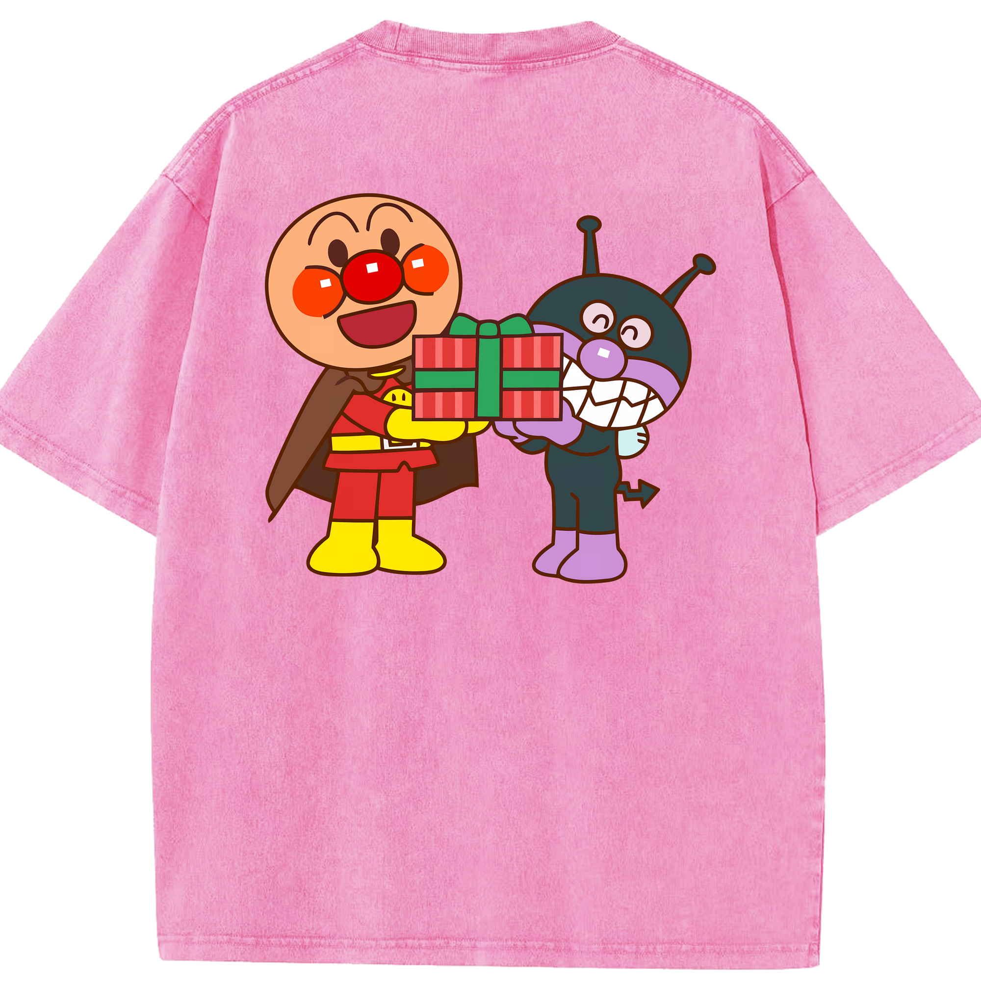 （画像用） アンパンマン Anpanman 綿100% ヴィンテージ風 半袖Tシャツ（背面プリント）